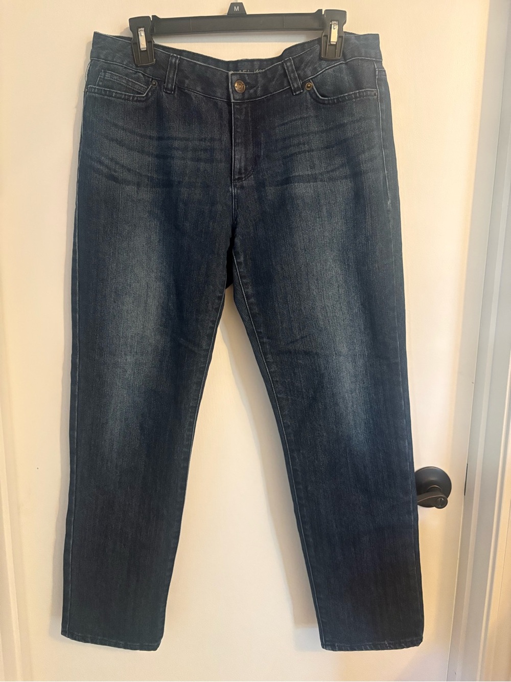 Michael Kors Dark Blue Women's Straight-Leg Jeans, 27 inch inseam, size 8